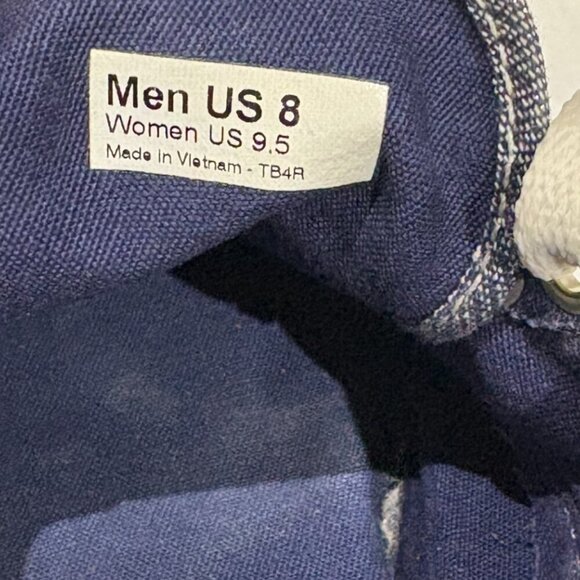 Vans Blue Denim Glitter Low Top Skate Sneaker Shoes Men's 8 Women’s 9.5 - Picture 9 of 11